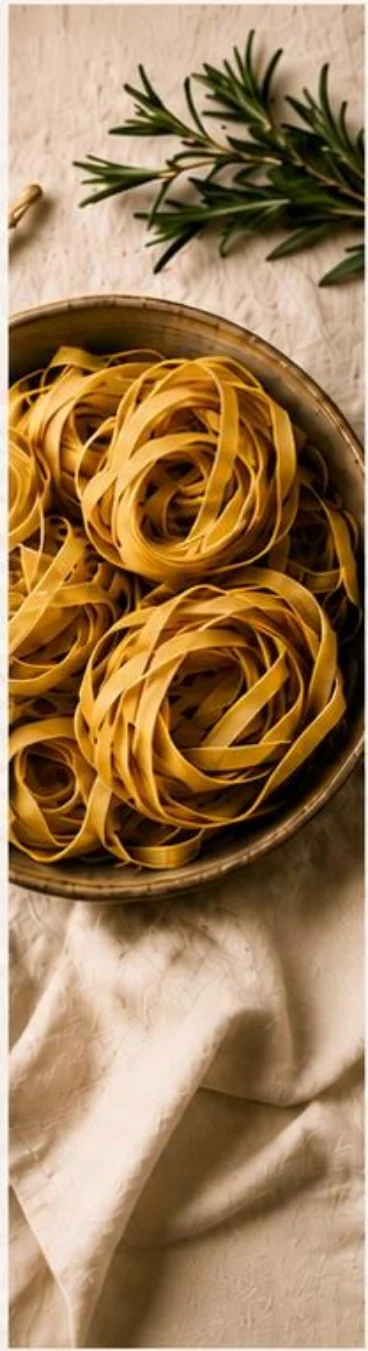 Italian tagliatelle pasta